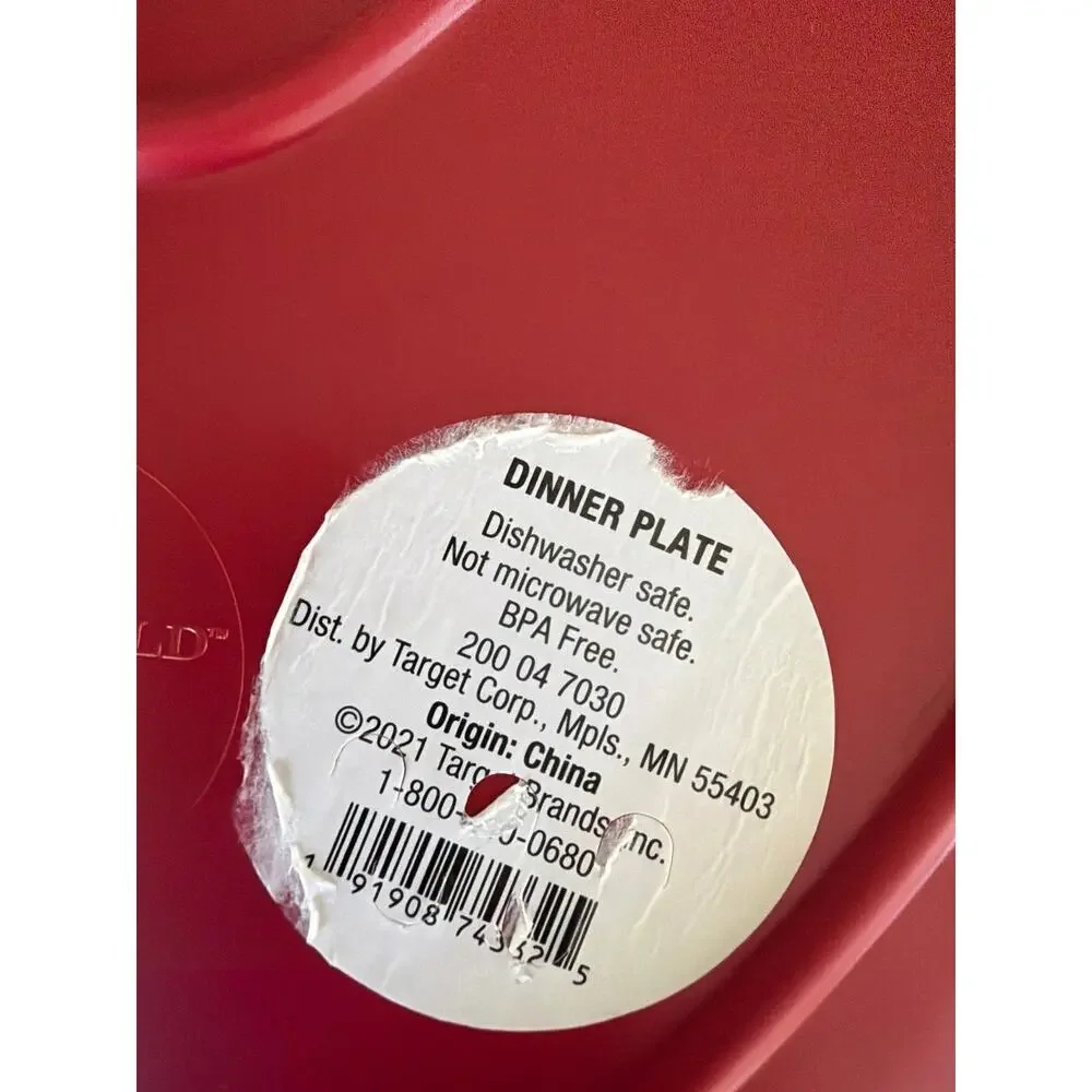 Target Red Heart Melamine Dinner Plates Set of 8 Valentine Ceramic Look Plastic
